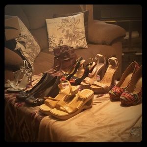 High heels, wedges, boots